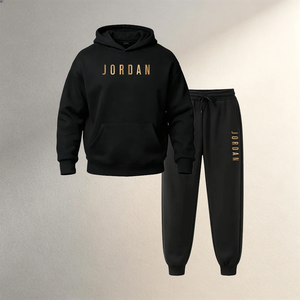 Men'S Fashion Outfits - メンズ服 2ピース プルオーバーフーディー 秋冬 スポーツカジュアル ファッション
