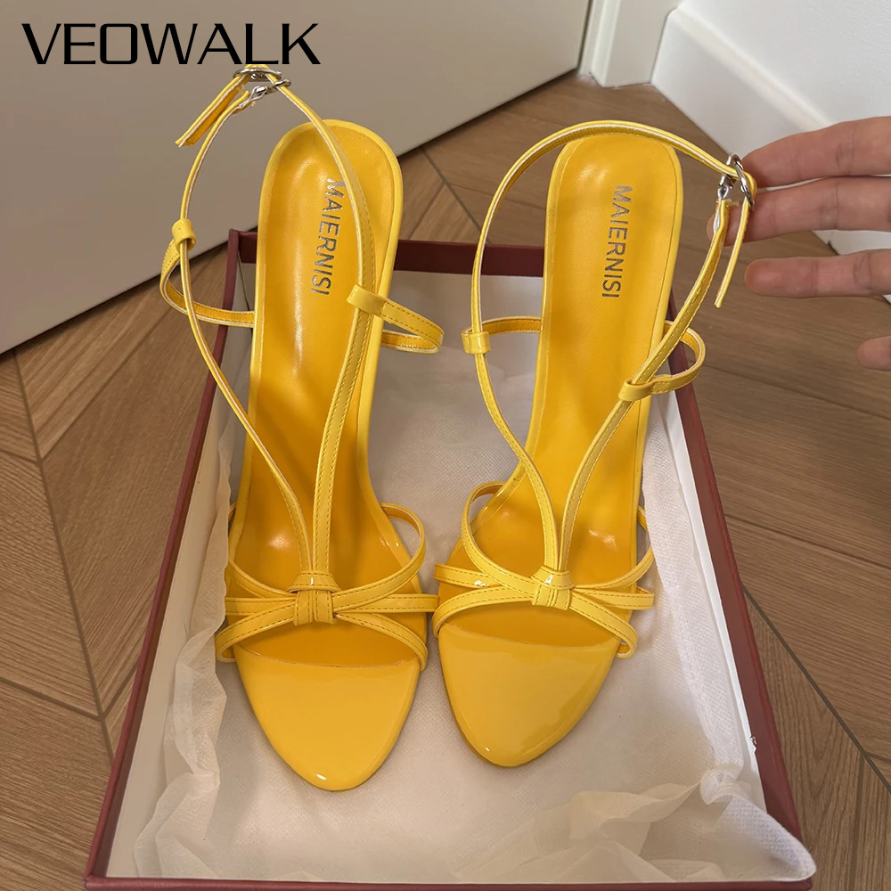 Mens Fashion Sandals - ファッション 16cm エクストリームハイヒール セクシー イエロー パテントレザー