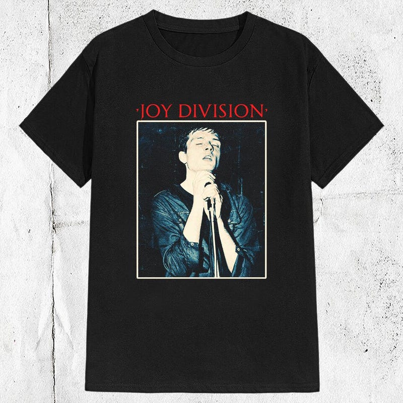 Men'S Fashion 70S - 70年代 80年代 ジョイ・ディビジョン・バンド イアン・カーティス Tシャツ、グラフィック半袖クルーネックコットンTシャツ