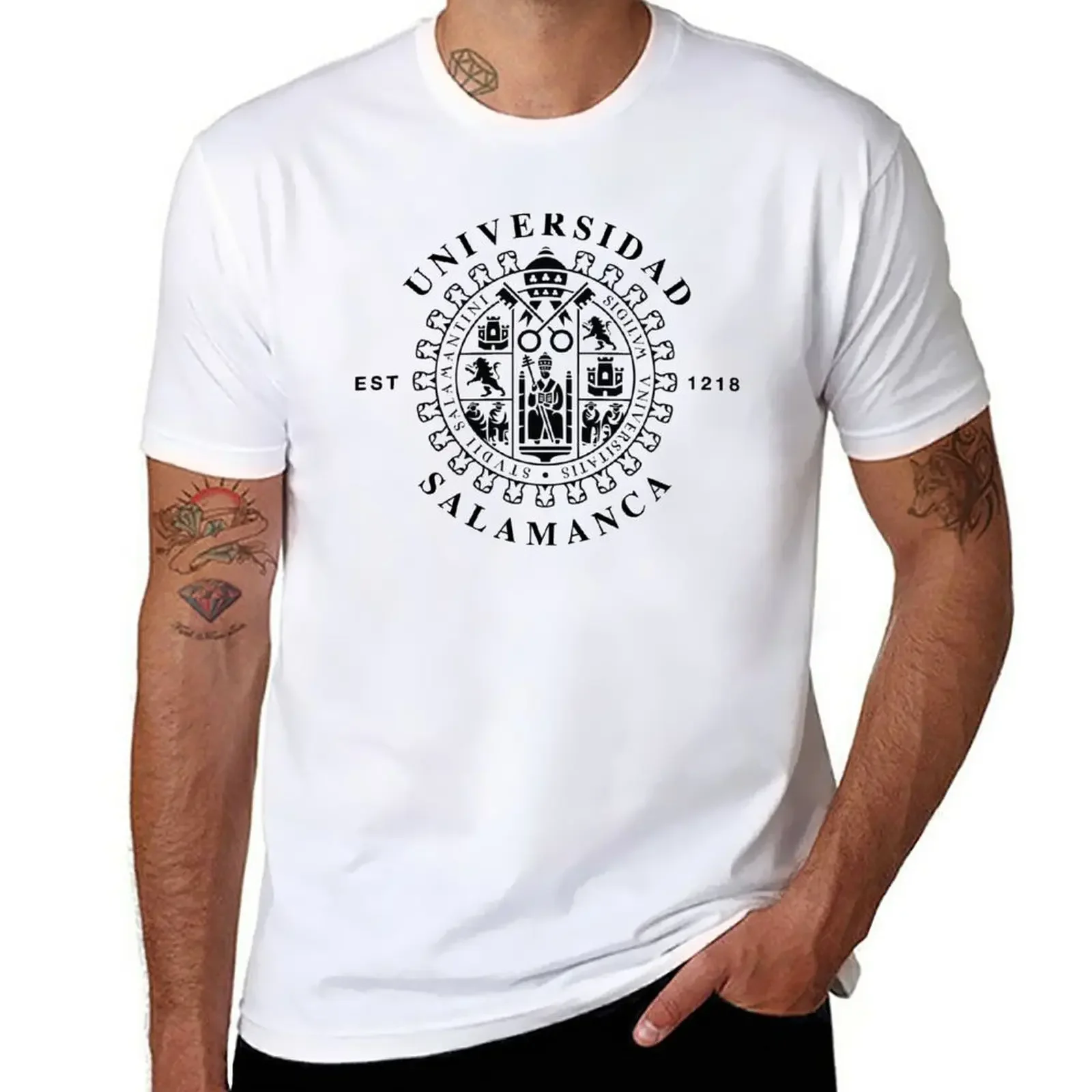 Men'S Fashion University - サラマンカ大学 Tシャツ 韓国ファッション プレーン Tシャツ メンズ用