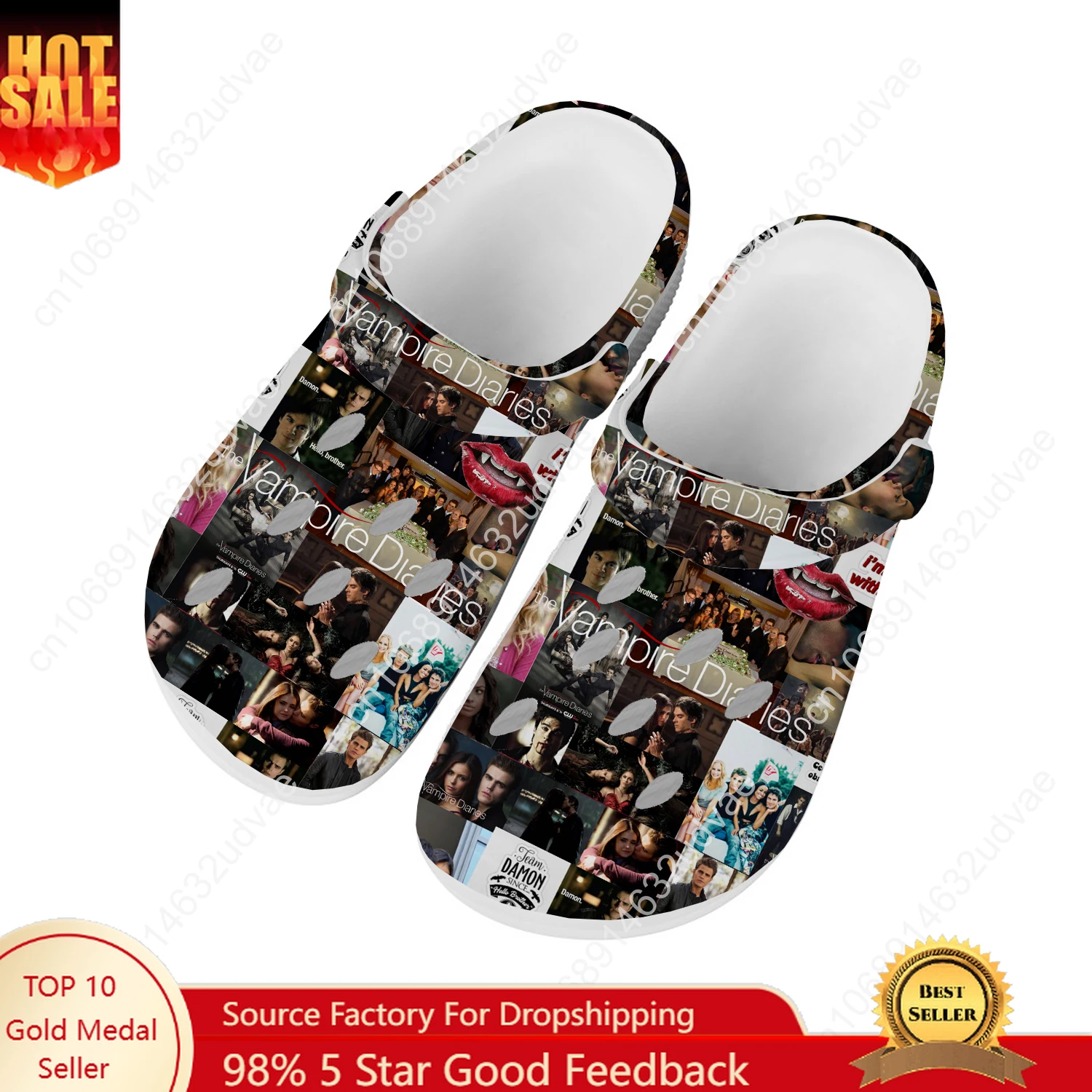 Mens Fashion Sandals - ヴァンパイアウォーターシューズ男性女性ティーンエイジャー快適なファッションホームガーデン下駄カスタムサンダルビーチ通気性穴スリッパ