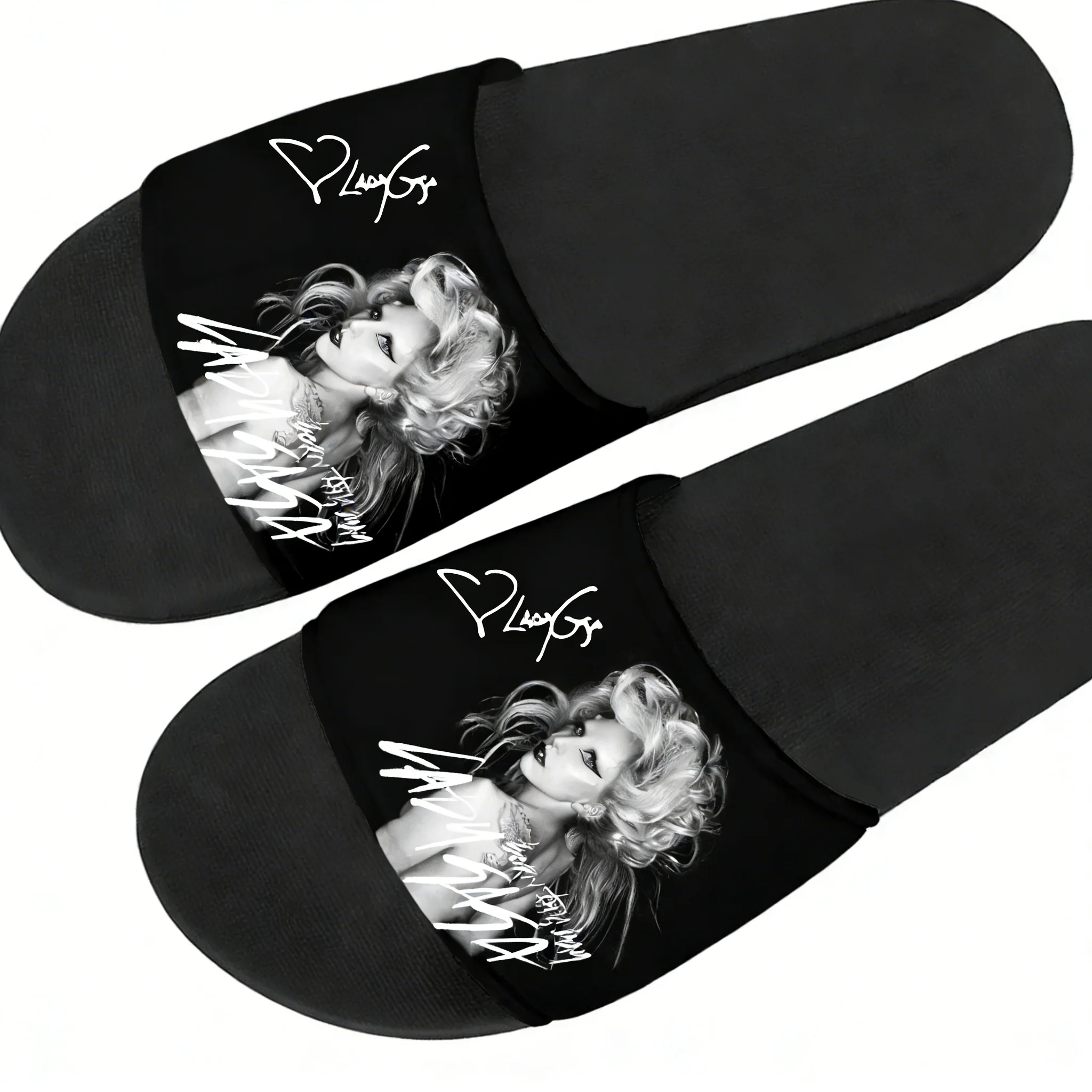 Mens Fashion Sandals - レディー・ガガ スリッパ ホームウォーターシューズ ホットファッション ミュージック メンズ