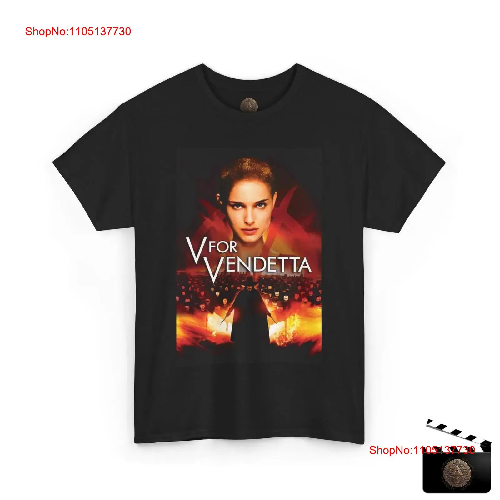 Men'S Fashion V Neck T Shirts - V フォー ヴェンデッタ 映画ポスター T シャツ