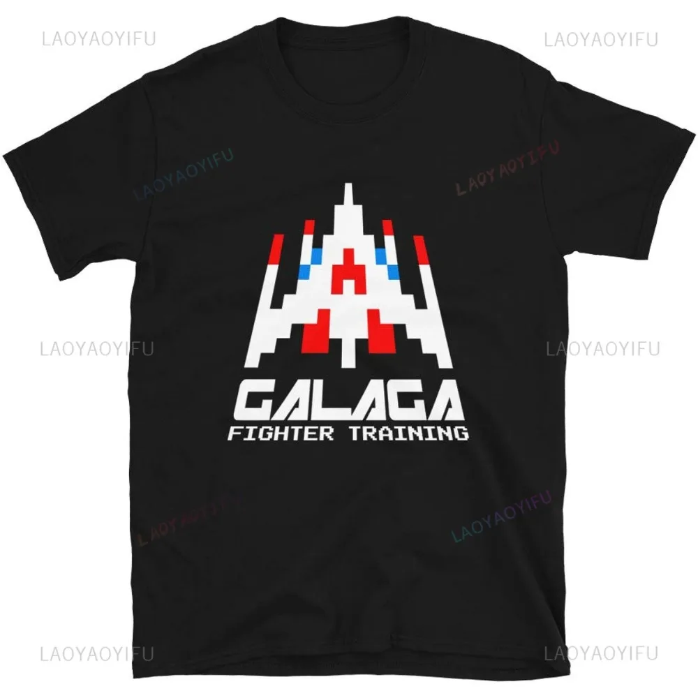 Men'S Fashion 70S - アーケードガレガガ-男性用ヴィンテージトップス,ビデオゲーム,スペースゲームスペース,エイリアン,原宿スタイル,レトロ,カジュアル,80s, 70s