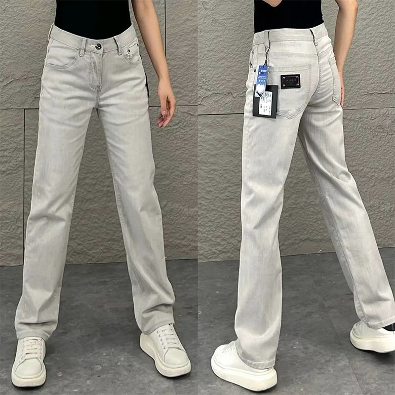 Men'S Fashion For 70 Year Old - 韓国の人気服ジーンズ男性用オリジナルホワイトグレードレープジーンズメンズ春の新ファッションストレートレッグ薄型カジュアルパンツ