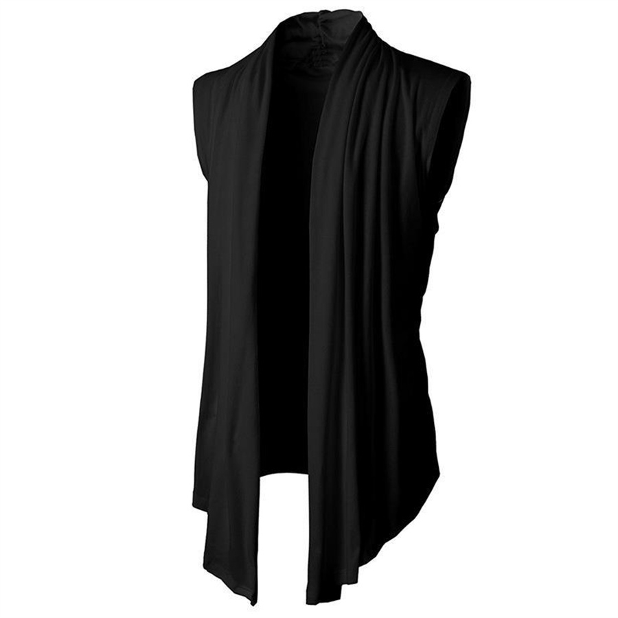 Men'S Fashion V Neck T Shirts - 2025 夏の男性ノースリーブ Tシャツストリートファッションカーディガンベストパンクスタイルヒップホップ薄型チョッキカジュアル不規則なメンズトップ