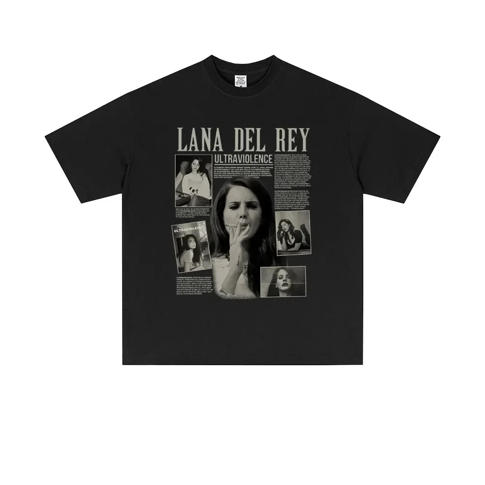 Men'S Fashion Uk 2026 - ラナ・デル・レイ 2026 イギリス＆アイルランドツアーTシャツ、ユニセックスヒップホップファッション半袖Tシャツ、夏のトレンドストリートウェア（男女兼用）