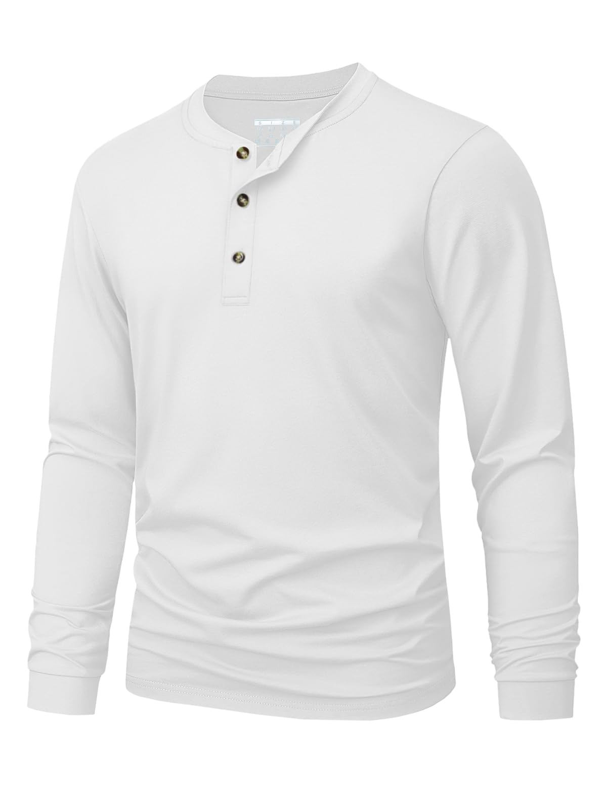 Men'S Fashion Outfits - メンズヘンリー Tシャツシンプルな無地プリント長袖 Tシャツファッション多用途ルーズトップ春と秋のカジュアル服