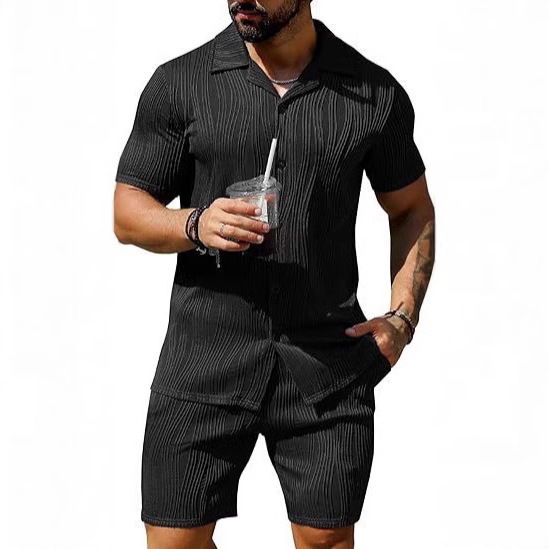 メンズ 2 ピース アウトフィット 半袖ボタンダウン シャツ - Men'S Fashion Outfits のレビューと価格