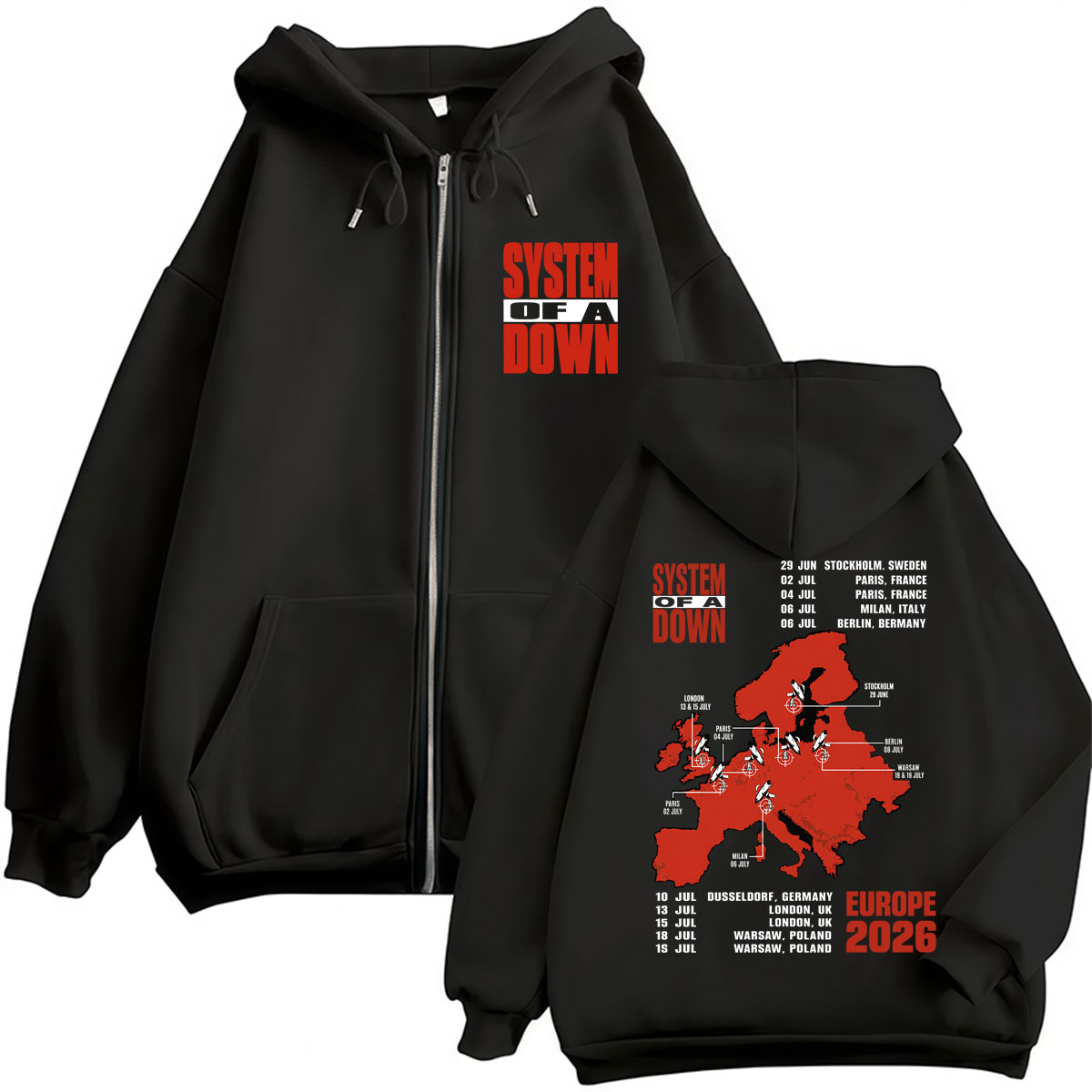 システム・オブ・ア・ダウン EU＆UKツアー2026 ジッパ - Men'S Fashion Uk 2026 のレビューと価格