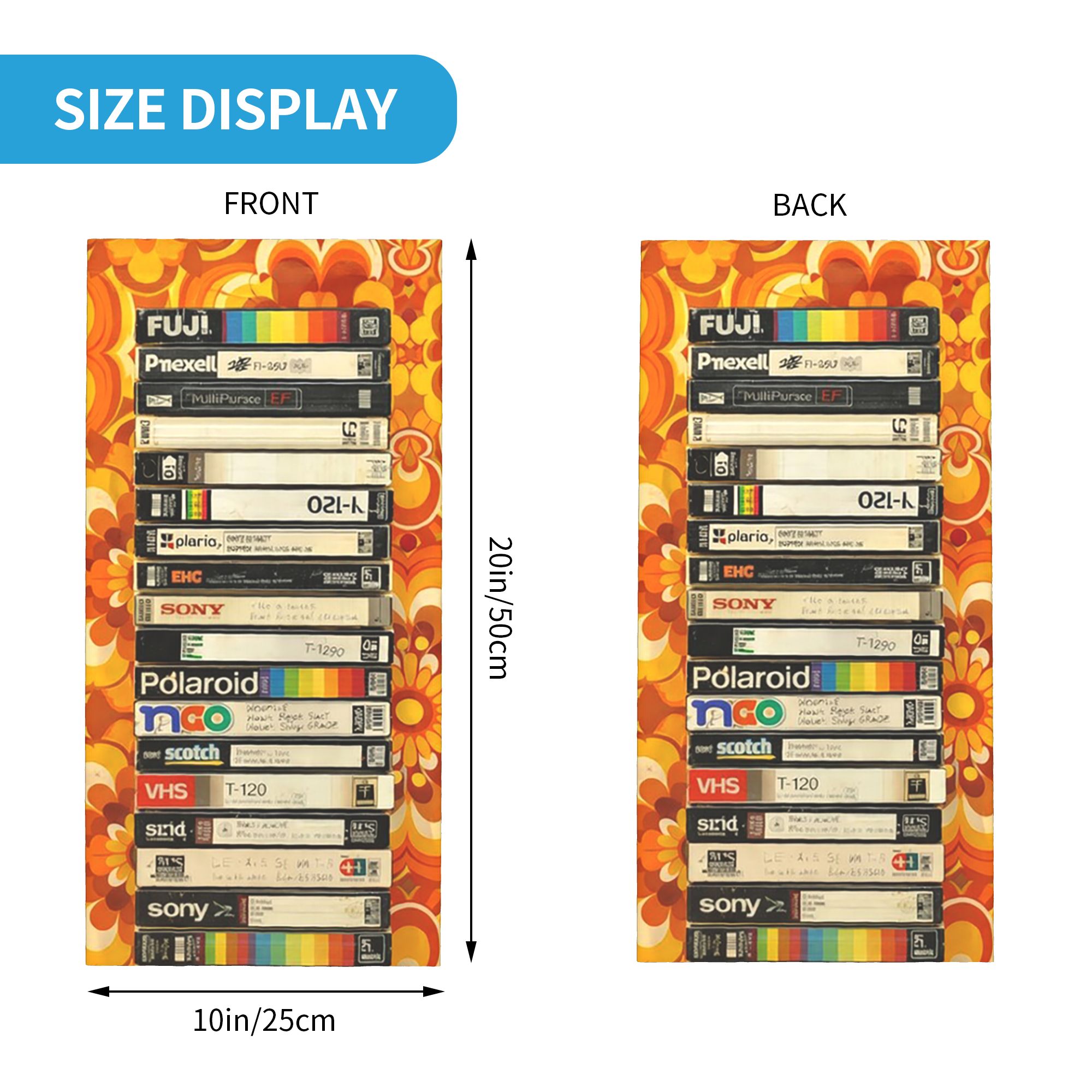 積み重ねられた VHS テープ 70 年代の花柄アート バン - Men'S Fashion 70S のレビューと価格