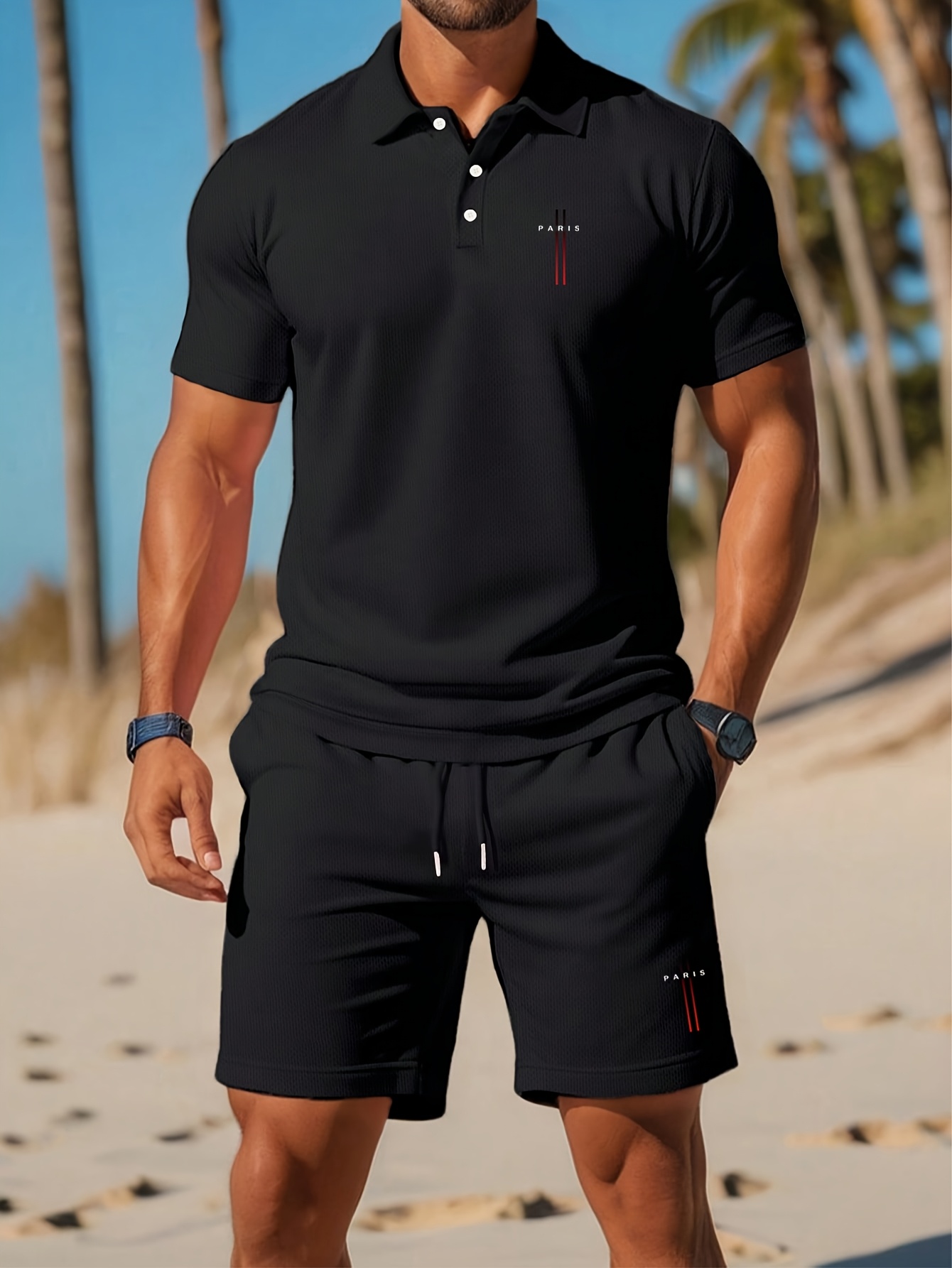 2026年夏メンズポロシャツセット - 3Dプリントデザイン - Men'S Fashion Polo のレビューと価格