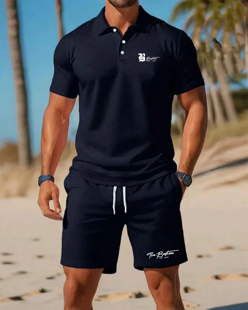 夏の新作メンズポロシャツセット カジュアルスポーティー クー - Men'S Fashion Outfits のレビューと価格