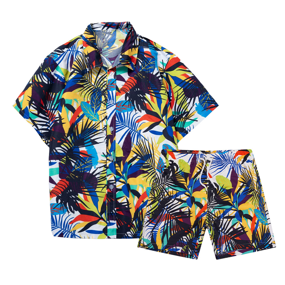 ハワイアンココナッツツリー3Dプリントメンズシャツセットファ - Mens Fashion Clothes のレビューと価格