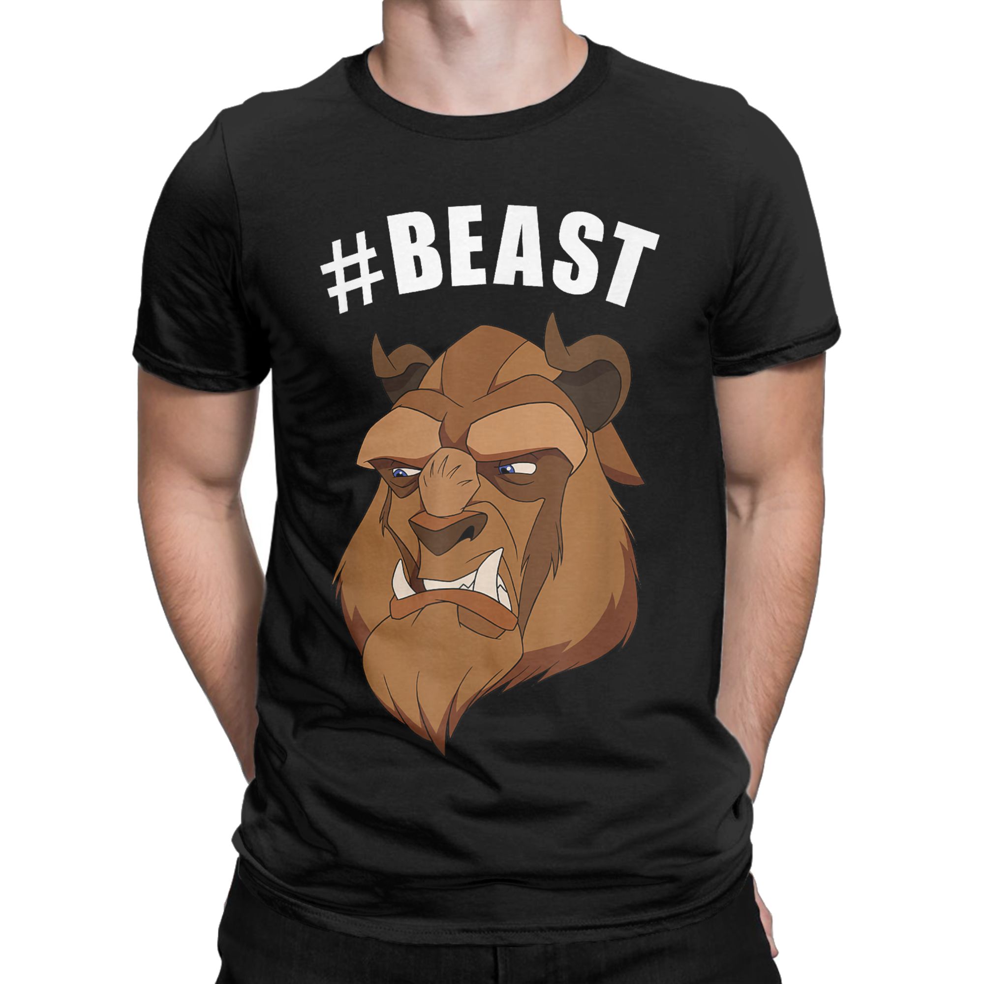 美女と野獣ハッシュタグ野獣メンズ Tシャツ面白い Tシャツ半 - Mens Fashion Hashtags のレビューと価格
