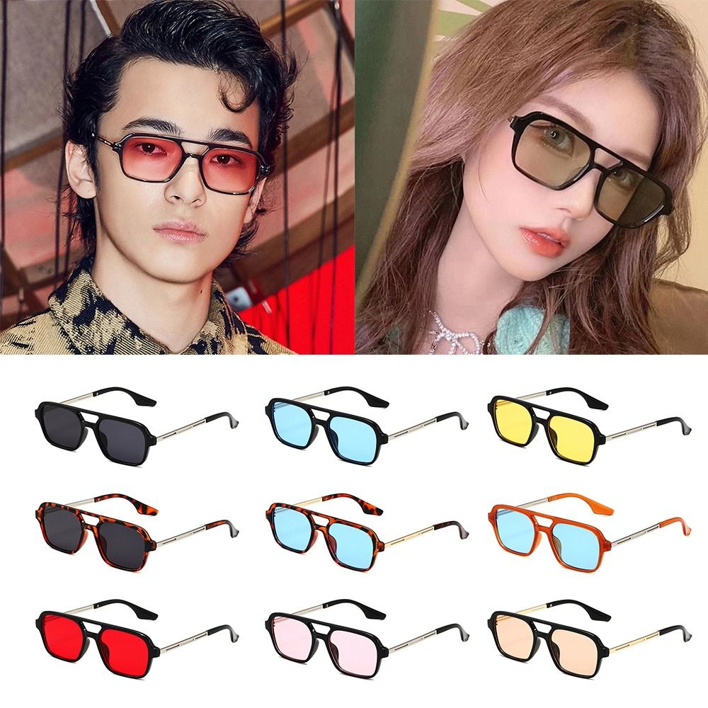 ファッション UV400 保護スクエアサングラスヴィンテージ - Men'S Fashion 70S のレビューと価格