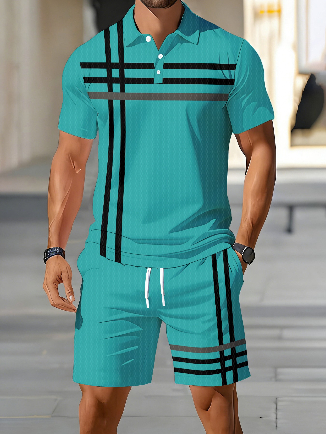 2026年夏 アメリカンメンズポロシャツセット ストリートカ - Men'S Fashion Polo のレビューと価格