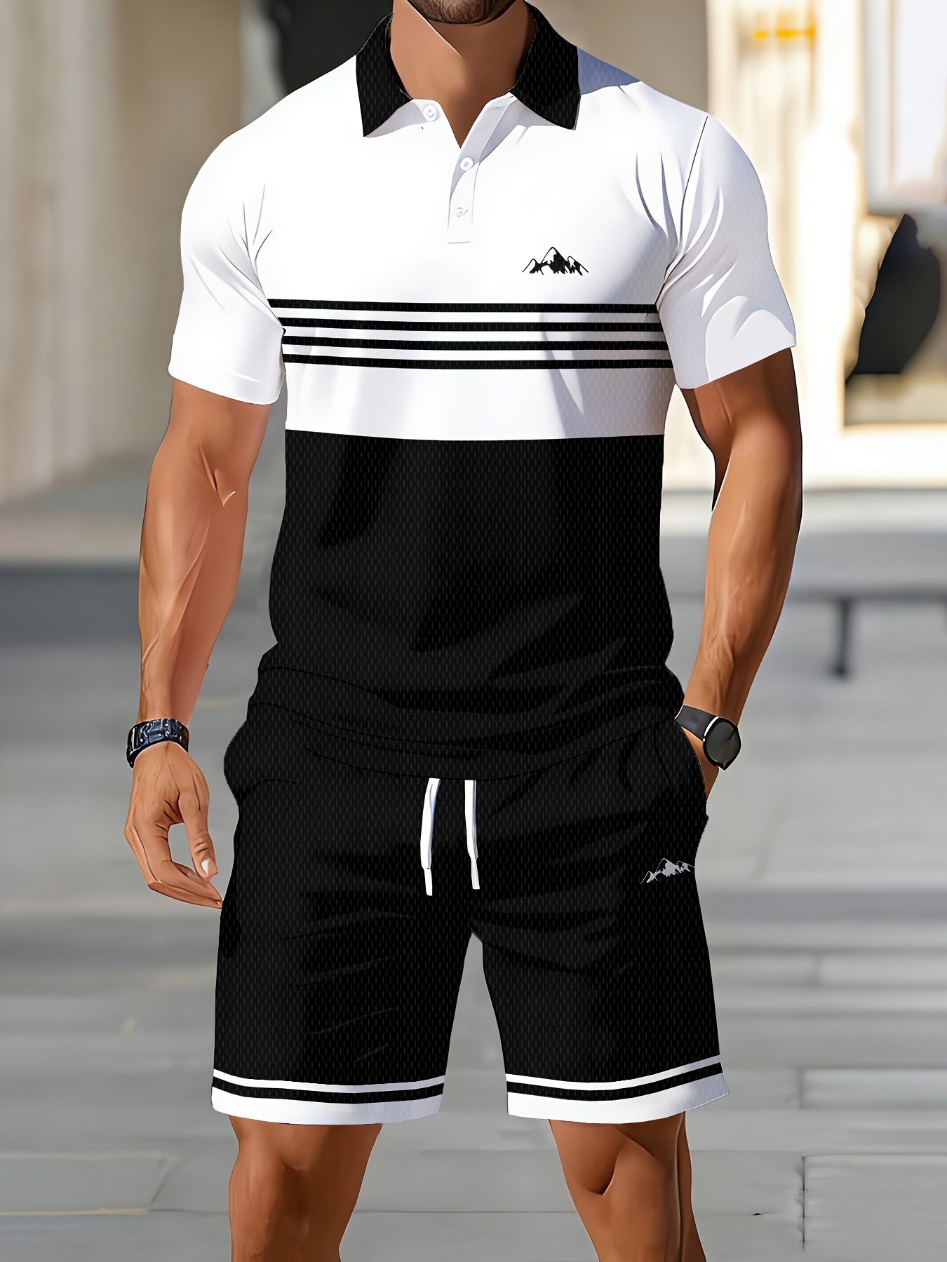 2026年夏メンズポロシャツセット - 3Dプリントデザイン - Men'S Fashion Polo のレビューと価格
