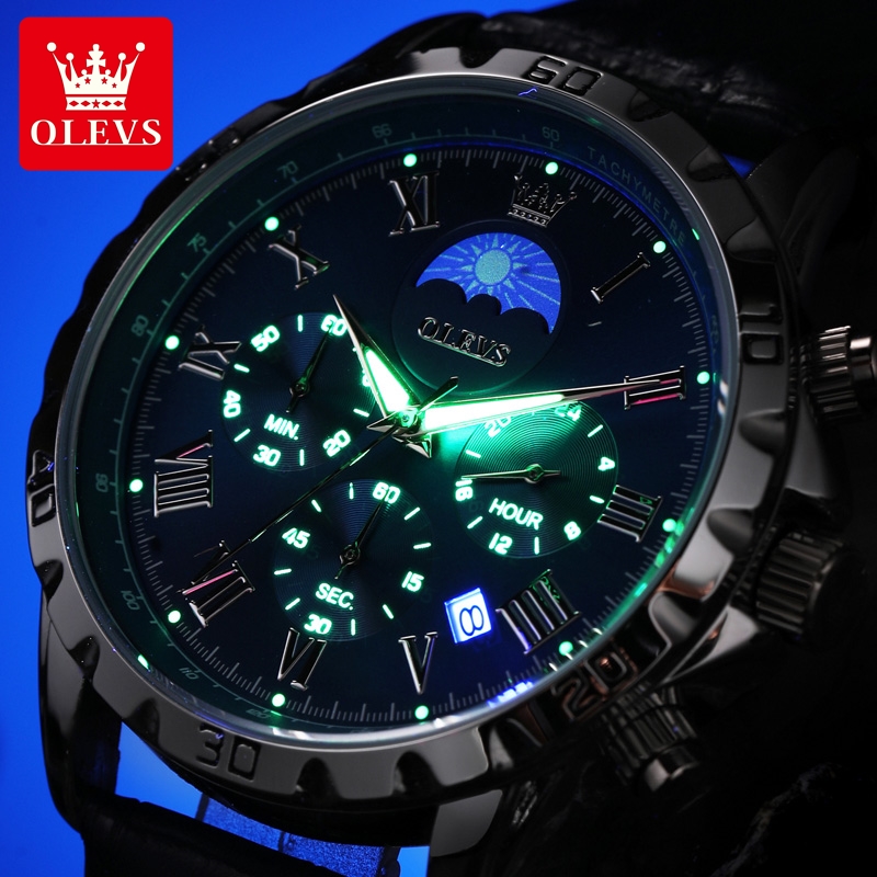 Olevs-メンズローマンスケールクォーツ時計、防水、発光、 - Men'S Fashion Zone のレビューと価格