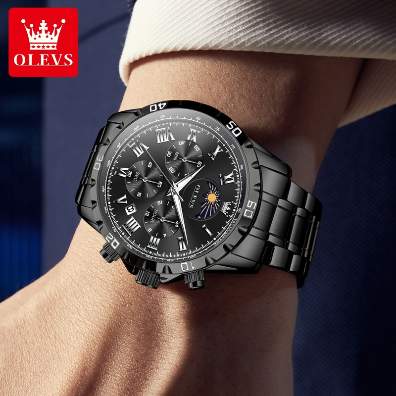 Olevs-メンズローマンスケールクォーツ時計、防水、発光、 - Men'S Fashion Zone のレビューと価格